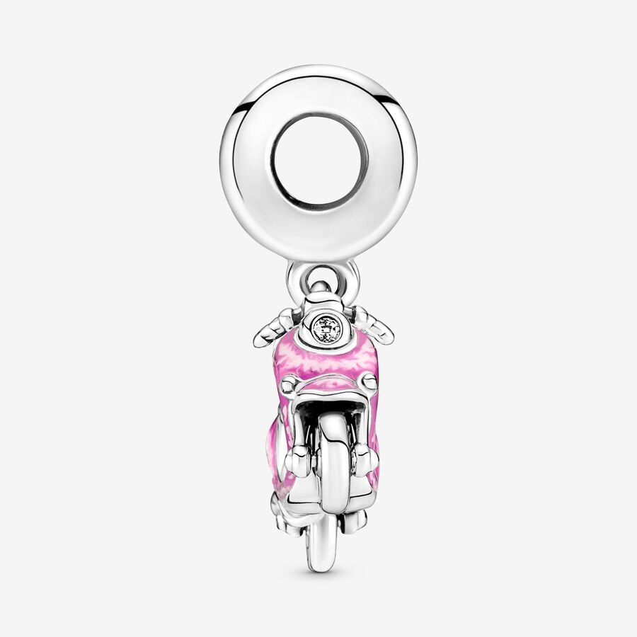 Pink Scooter Pendant Charm