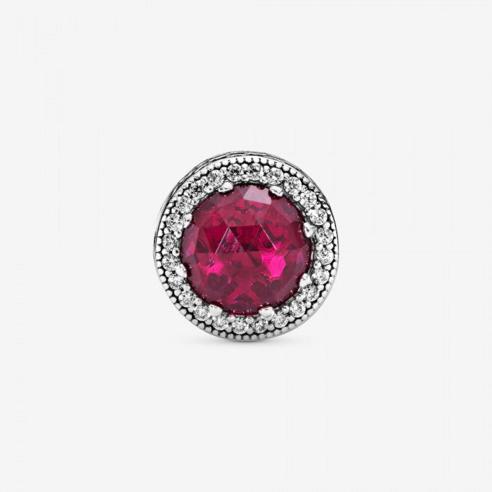 Breloque rouge cerise scintillante