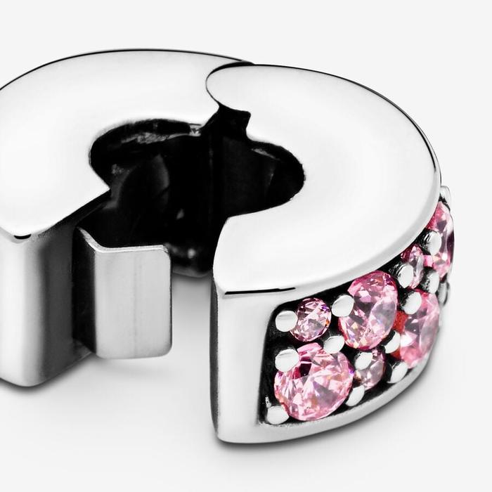 Charm Clip with Pink Pavè