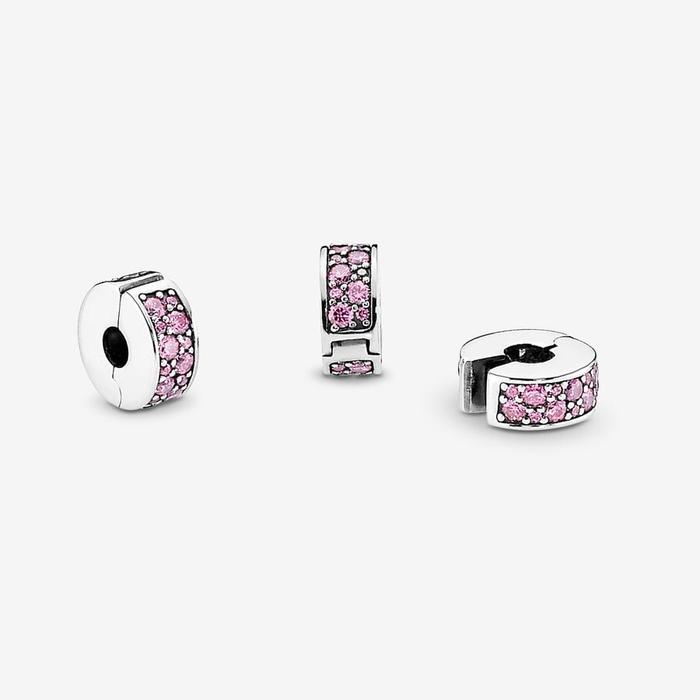 Charm Clip with Pink Pavè