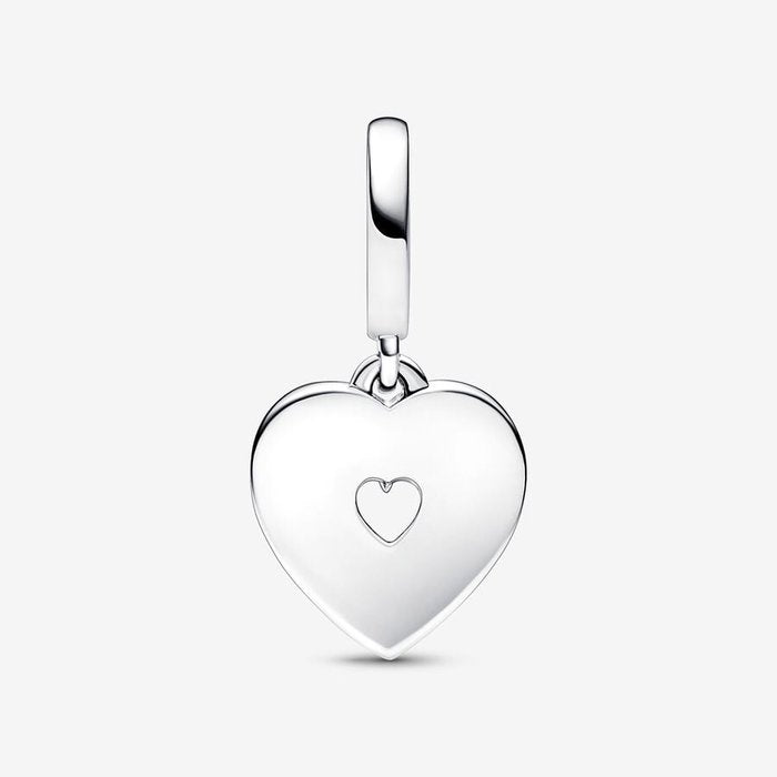 Pendentif double cœur avec perles de culture d'eau douce