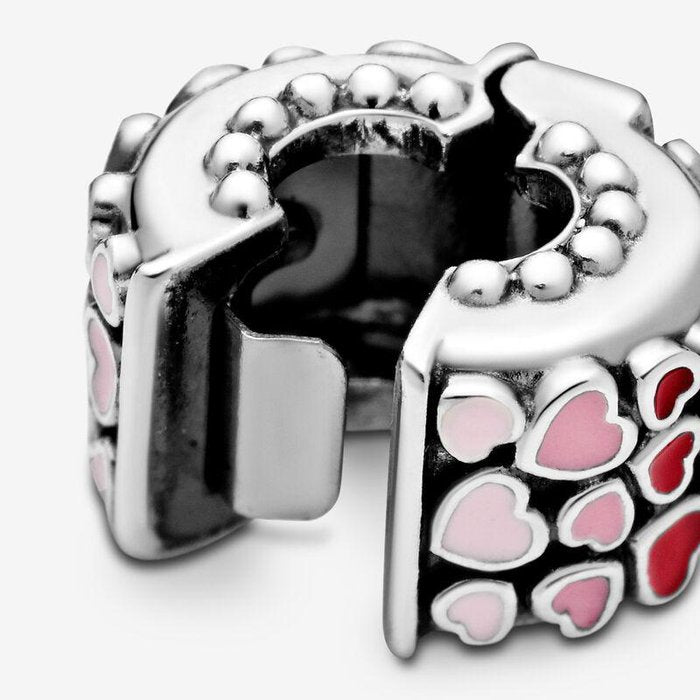 Clip Cuori rosa e rossi