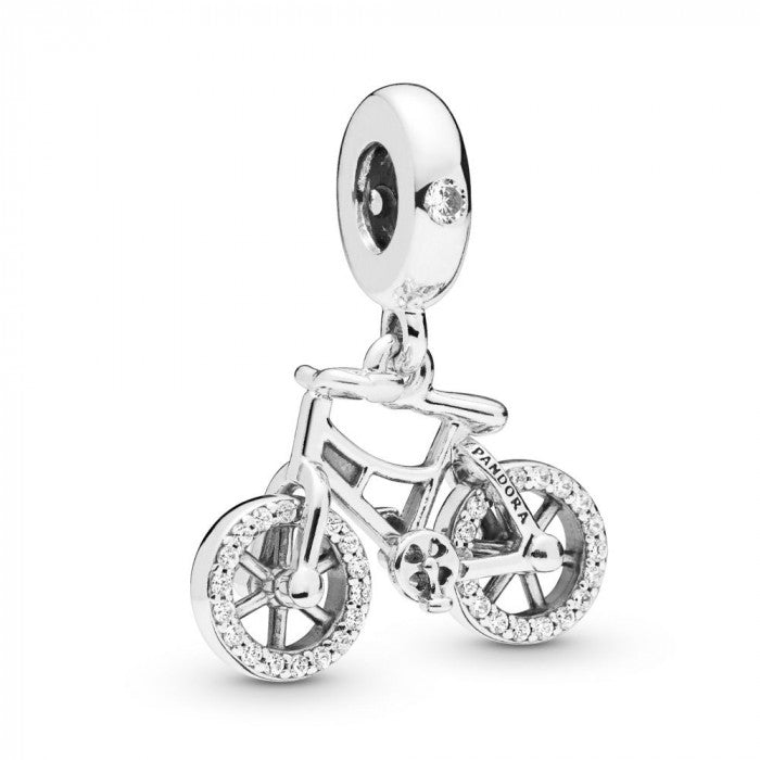 Charm pendente bicicletta scintillante
