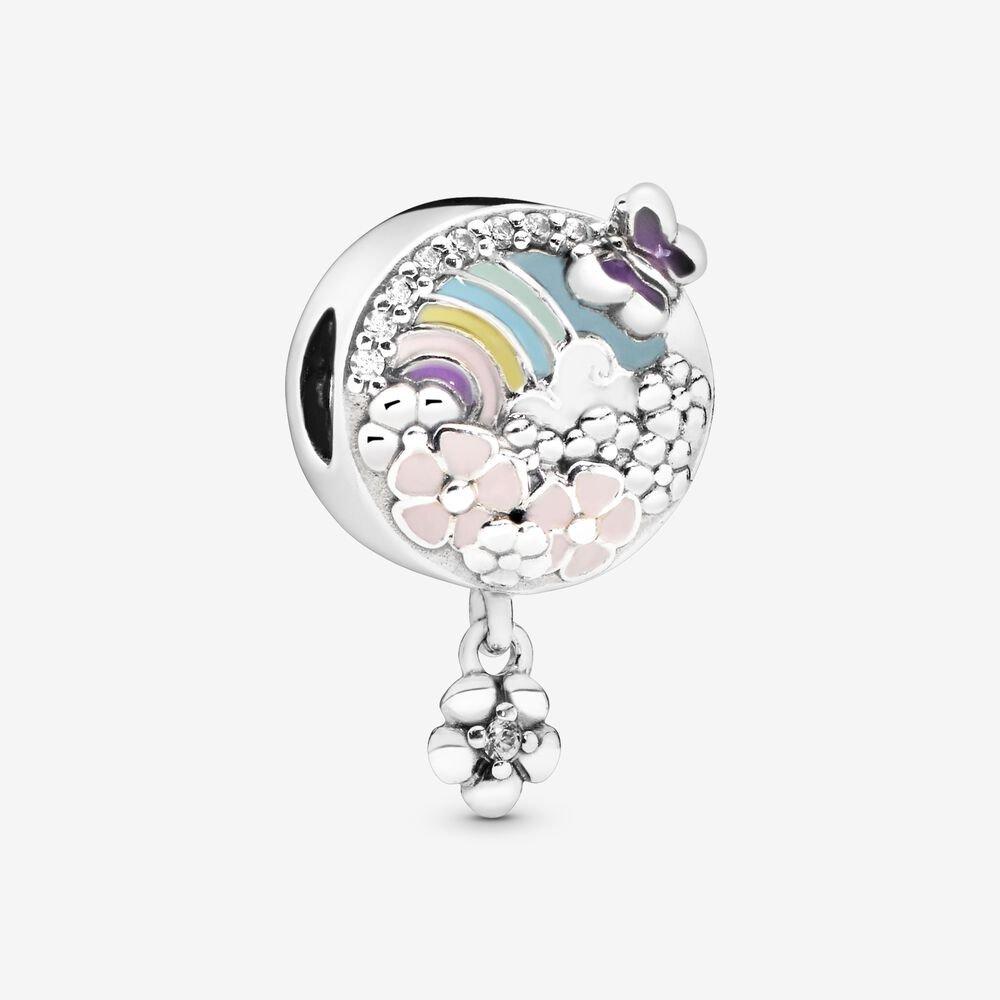 Charm pendente Arcobaleno e fiore - gioielleriaperdichizzi.it