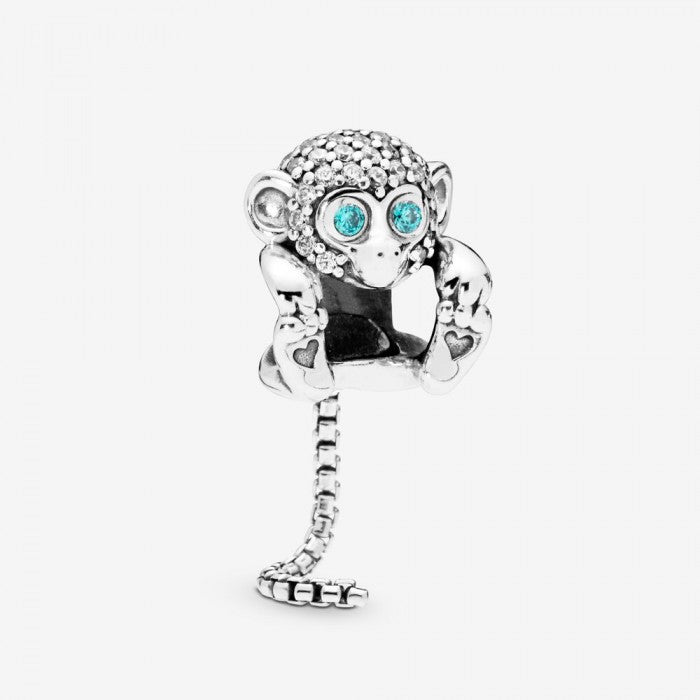 Monkey charm with pave