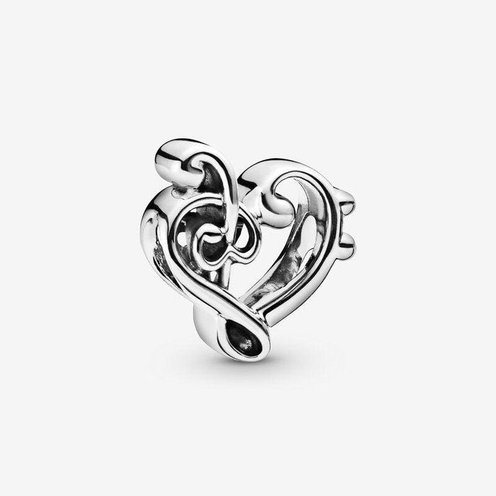 Charm Cuore Chiave di Violino