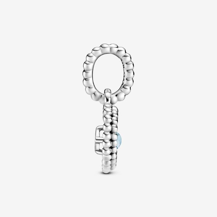 Pendentif Charm Coeur Bleu de Décembre