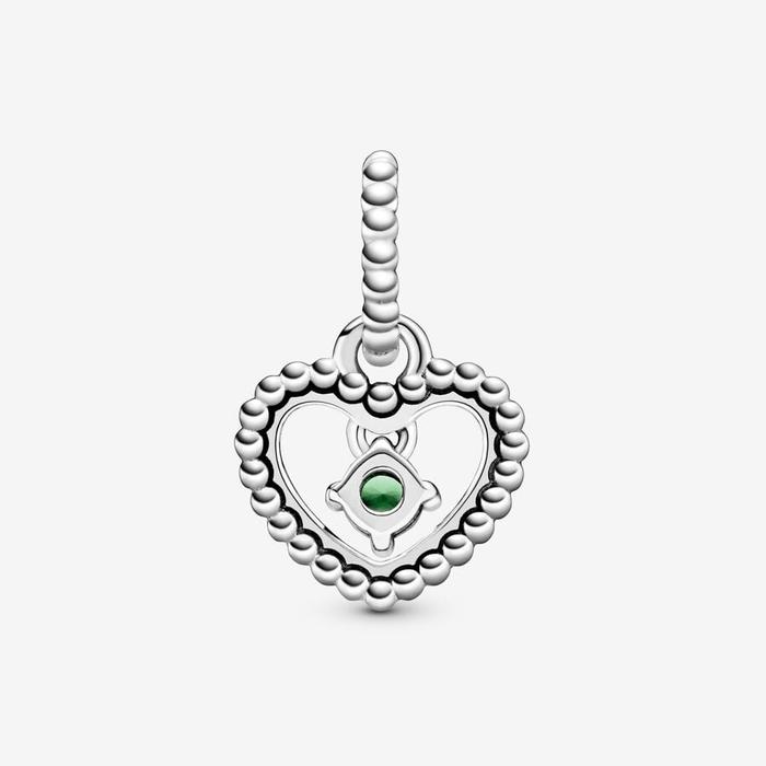 Charm Pendente Cuore Verde Agosto