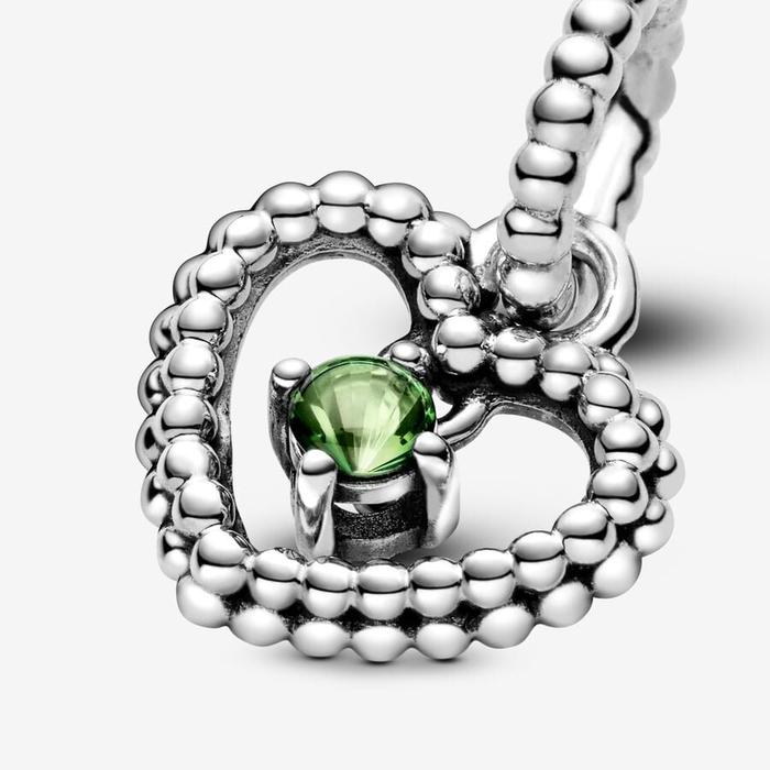 Charm Pendente Cuore Verde Agosto