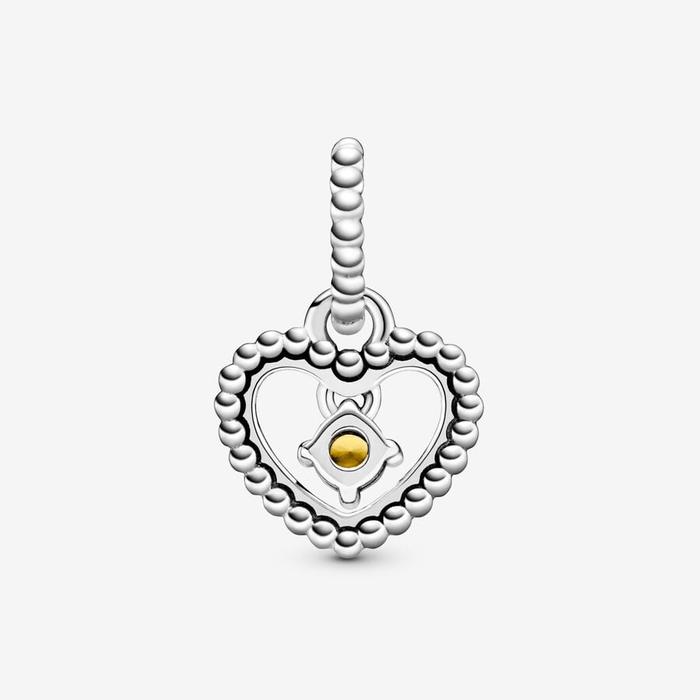 November Honey Heart Pendant Charm
