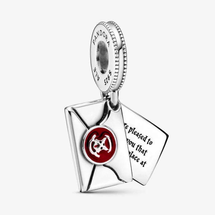 Pendentif Charm Lettre d'Acceptation de Poudlard Harry Potter