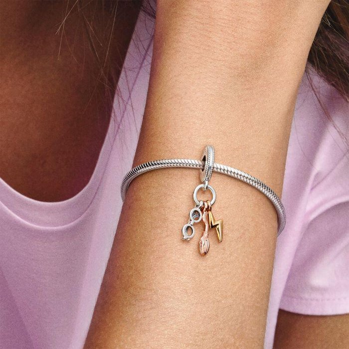 Breloques Harry Potter, lunettes, Nimbus 2000 et pendentif éclair