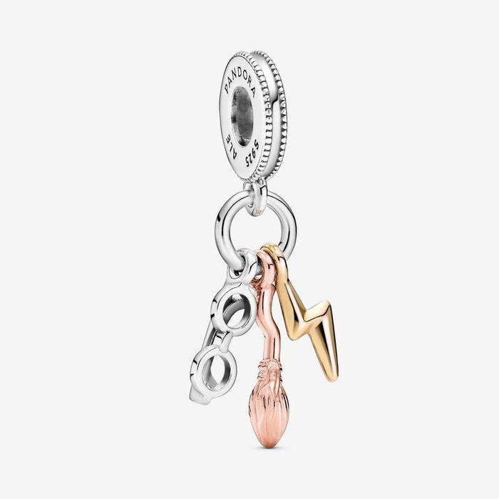 Breloques Harry Potter, lunettes, Nimbus 2000 et pendentif éclair