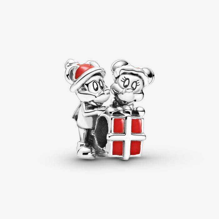 Breloque Disney, breloque Mickey Mouse et Minnie avec coffret cadeau
