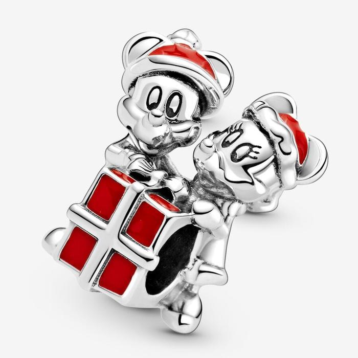 Breloque Disney, breloque Mickey Mouse et Minnie avec coffret cadeau