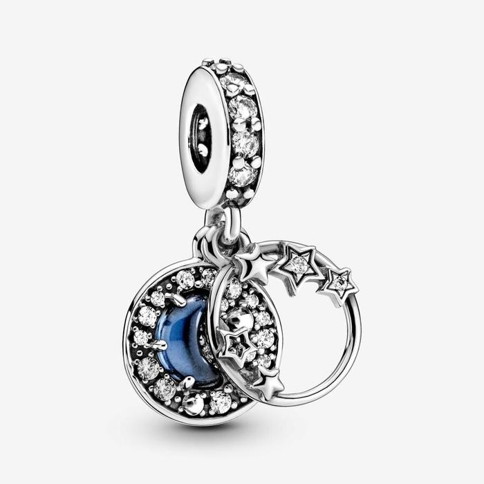 Pendentif Charm Ciel, Lune et Étoiles