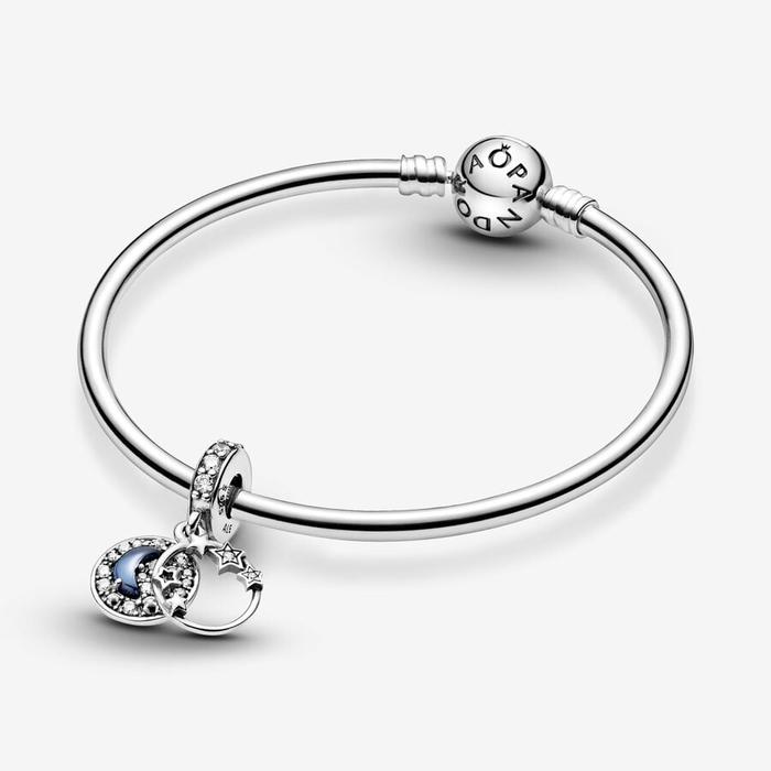 Pendentif Charm Ciel, Lune et Étoiles