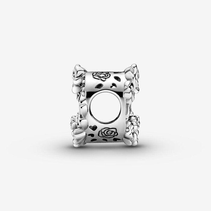 Charm Cuore aperto e rose