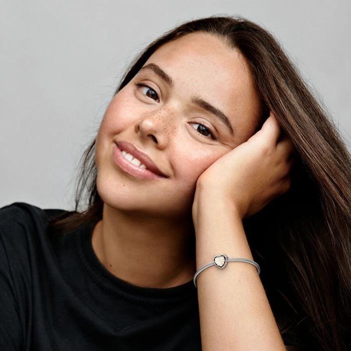 Breloque ajourée cœur et arbre généalogique