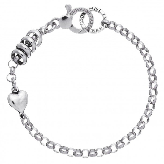 Bracciale maglia catenina e cuore