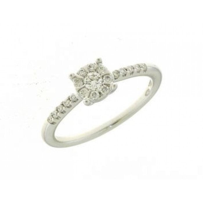 Pavè solitaire ring br