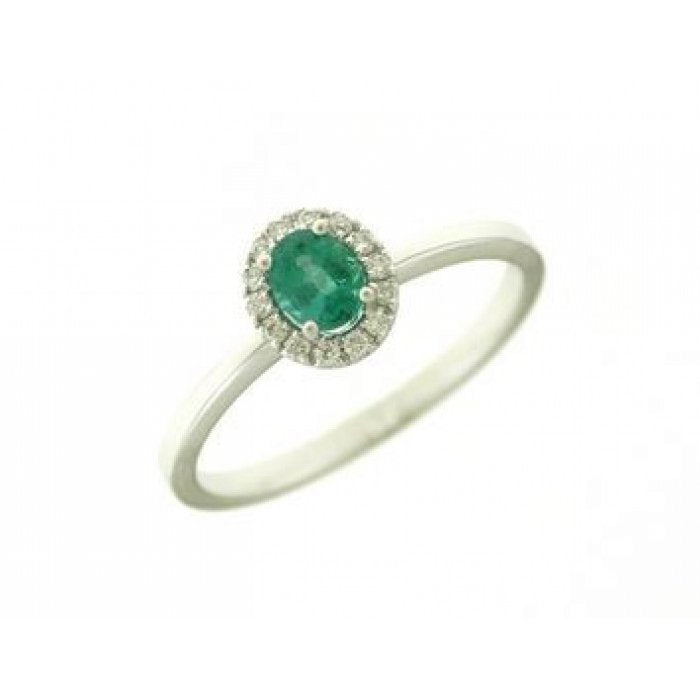 EMERALD AND BR RING
