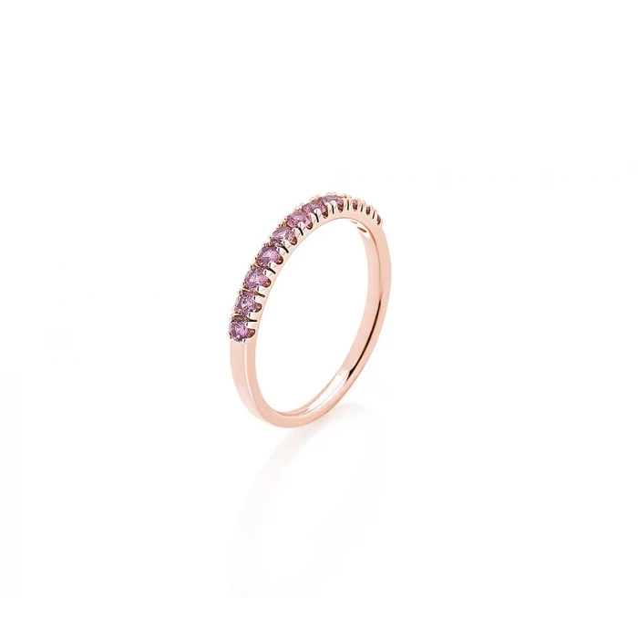 Half gold and pink sapphire ring TuttiFrutti