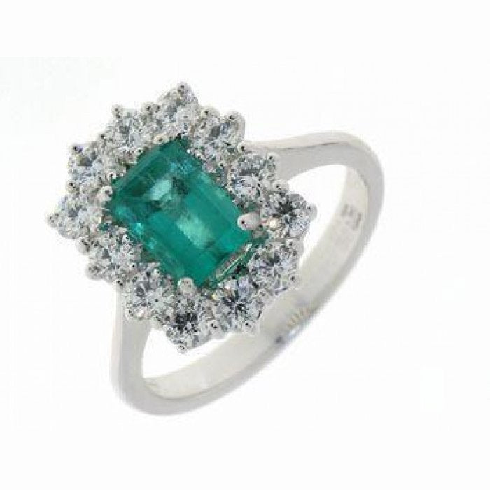 EMERALD AND BR RING