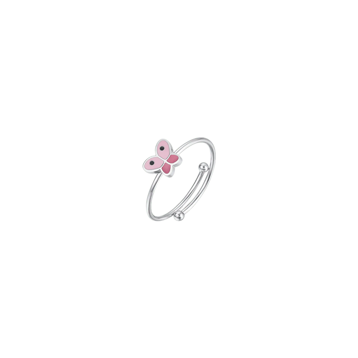STEEL RING FOR GIRLS WITH BUTTERFLY