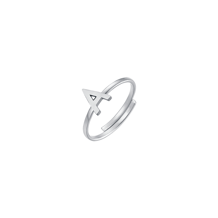WOMEN'S STEEL RING WITH LETTER
