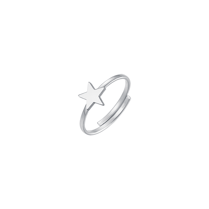 WOMEN'S STEEL RING WITH STAR