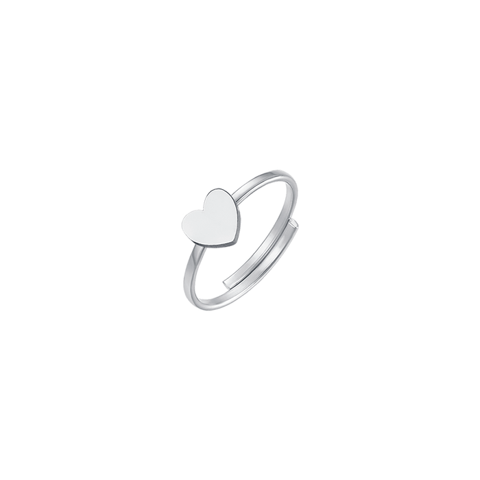 WOMEN'S STEEL RING WITH FULL HEART