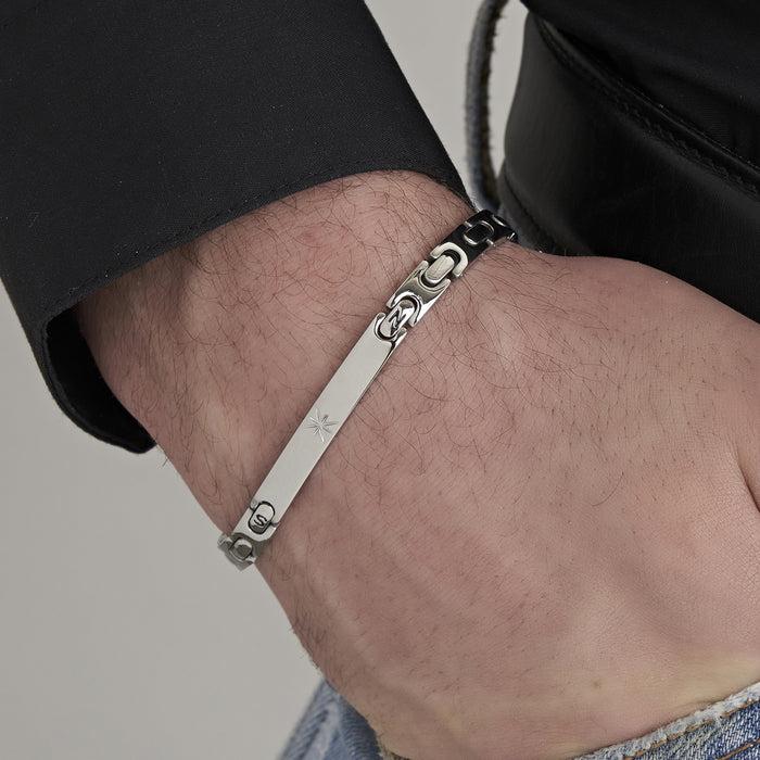 MEN'S STEEL BRACELET WIND ROSE