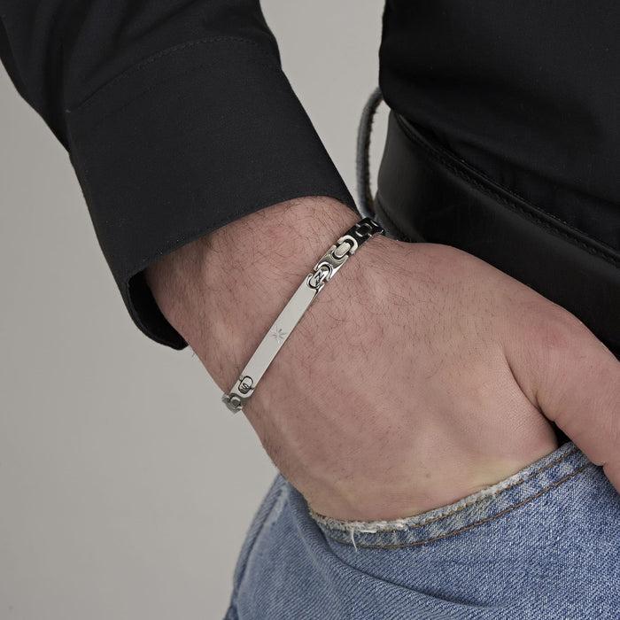 MEN'S STEEL BRACELET WIND ROSE