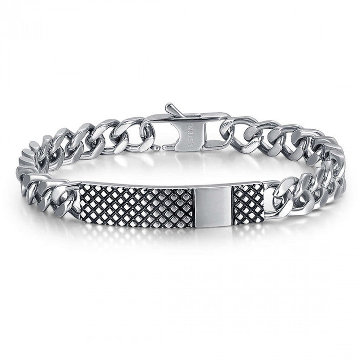 Bracelet avec plaque rayée