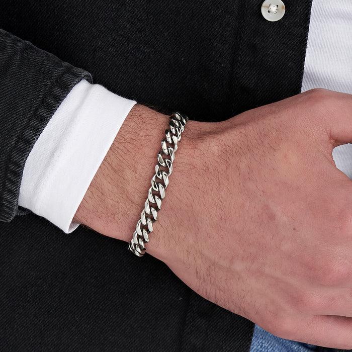 MEN'S BRACELET IN STEEL CHAIN MESH SILVER