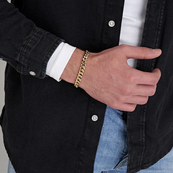 BRACCIALE UOMO IN ACCIAIO CATENA INTRECCIATA