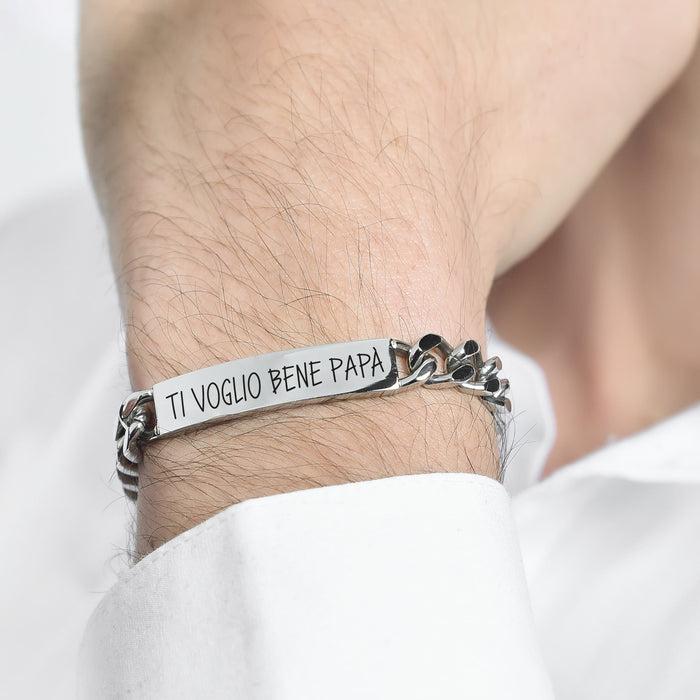 MEN'S STEEL BRACELET I LOVE YOU DAD