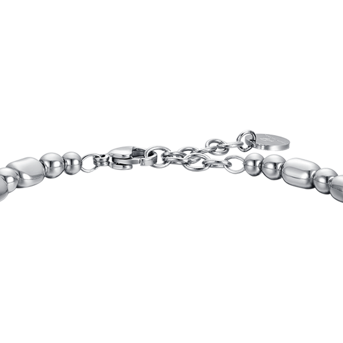 MEN'S BRACELET IN STEEL WITH SILVER HEMATITE