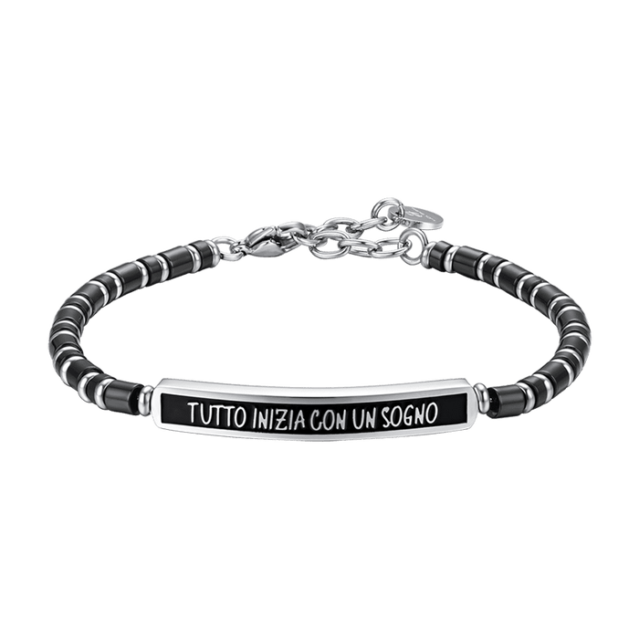 BRACCIALE UOMO IN ACCIAIO TUTTO INIZIA CON UN SOGNO
