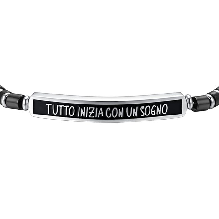 BRACCIALE UOMO IN ACCIAIO TUTTO INIZIA CON UN SOGNO