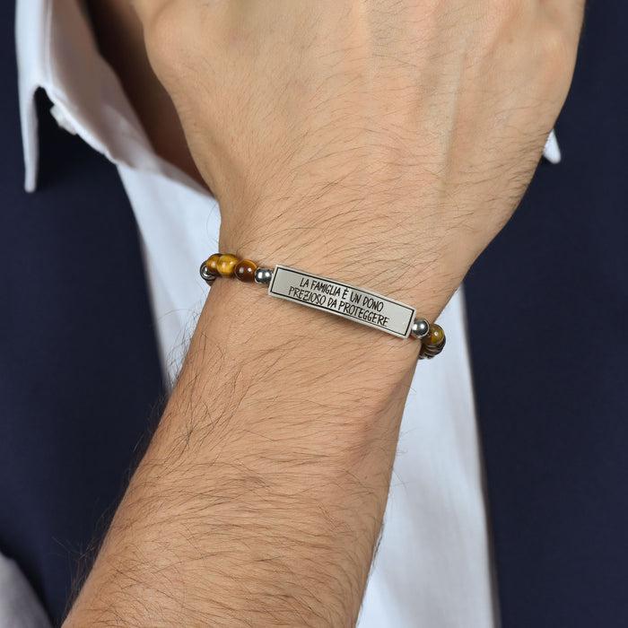 BRACELET EN ACIER POUR HOMME FAMILIAL EST UN CADEAU PRÉCIEUX À PROTÉGER