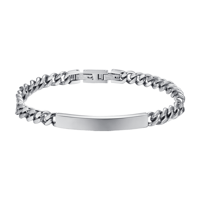 MEN'S BRACELET IN STEEL WITH SILVER PLATE