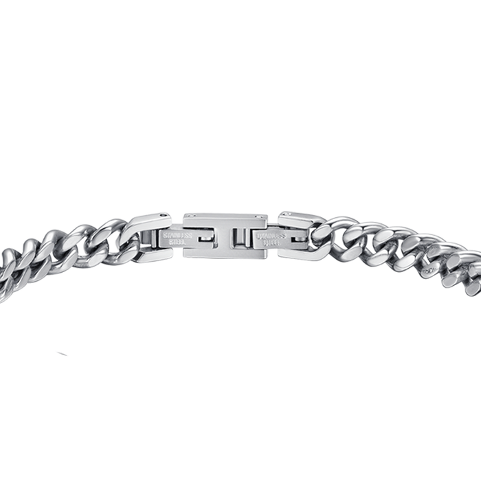 MEN'S BRACELET IN STEEL WITH SILVER PLATE