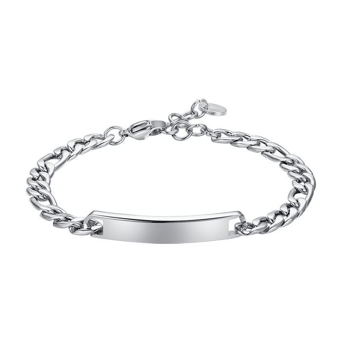 MEN'S BRACELET IN STEEL WITH SILVER PLATE