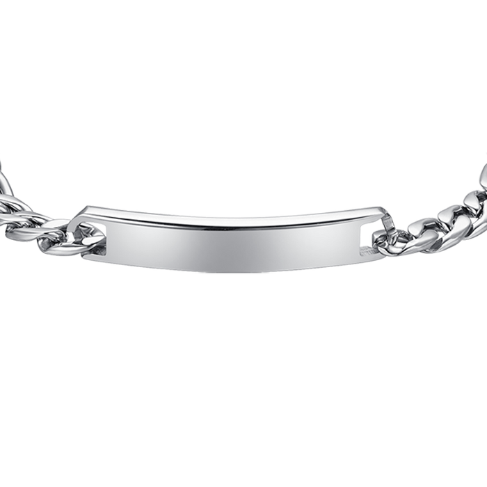 MEN'S BRACELET IN STEEL WITH SILVER PLATE