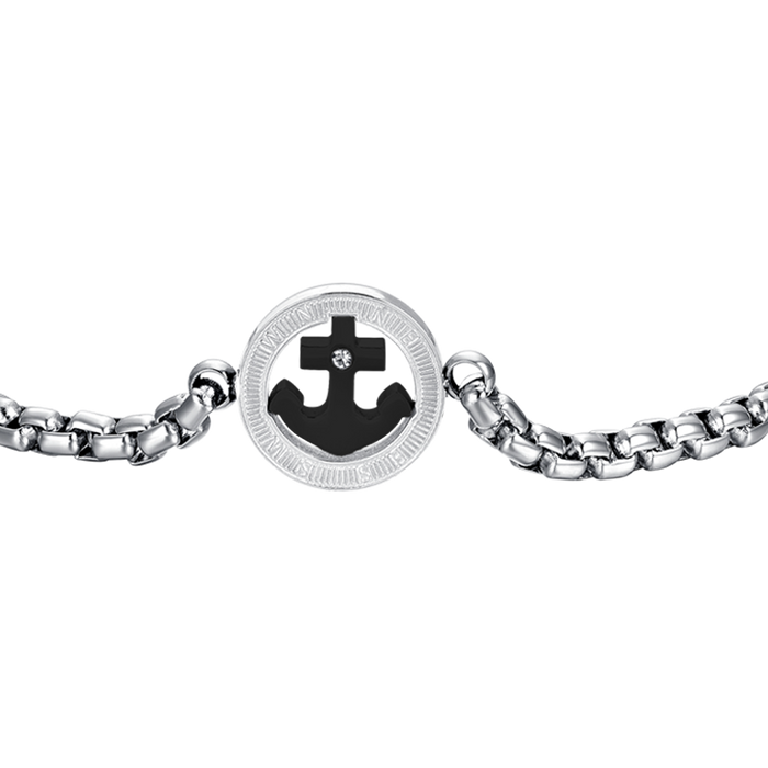 BRACELET HOMME EN ACIER ANCRE IP NOIR
