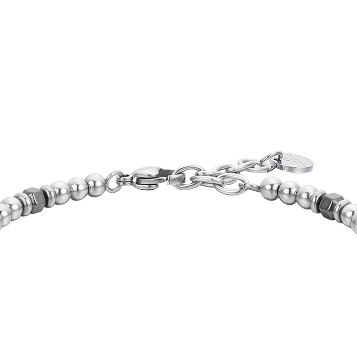 MEN'S BRACELET IN STEEL WITH GREY HEMATITE