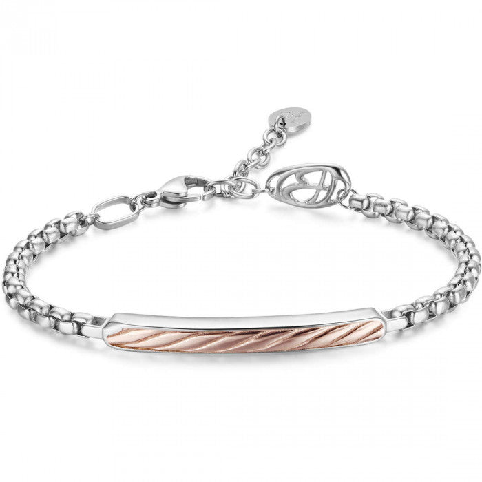 Bracciale pallinato con piastra tubolare