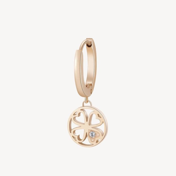 Boucle d'oreille CHAKRA Trèfle à quatre feuilles